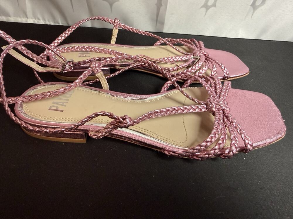 Paige Deanna Flat Sandals Pink Lace Up Sandals Women’s Size 5.5